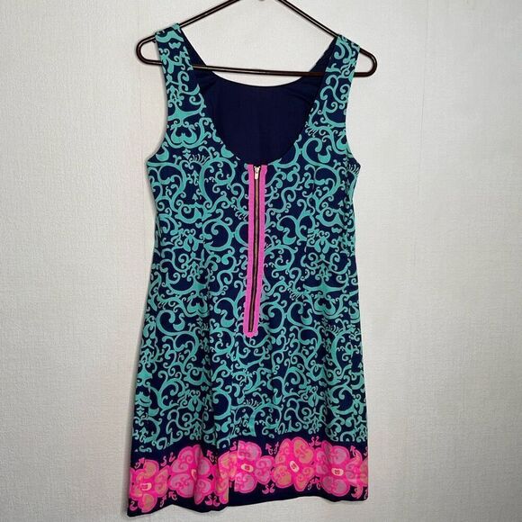 Lilly Pulitzer Fountain Hopping Delia Shift Dress‎ Women's Size 8 - Picture 7 of 9